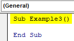 VBA WorkSheet Example 3.1