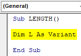 VBA length of String Example 2.2