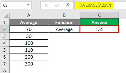 Excel Calculations -average function 3
