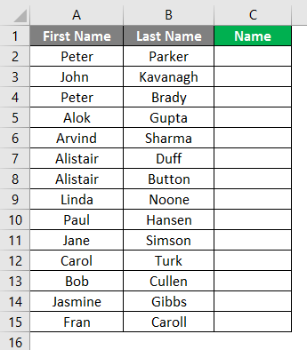 Concatenate Strings in Excel 3-1