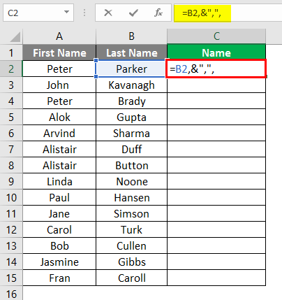 Concatenate Strings in Excel 3-3