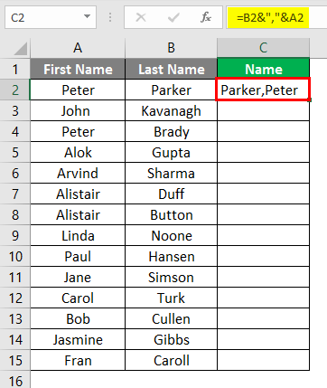 concat string example 3-5