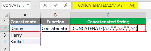 Excel Calculations - concatenate function 2