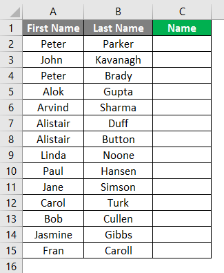 concatenate string 1-1