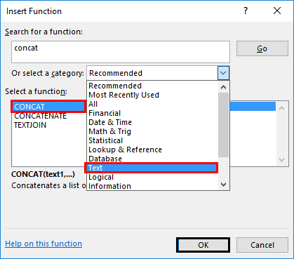 concatenate string 1-3