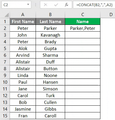 concatenate string in excel 1