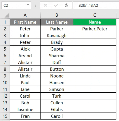 concatenate string in excel 3