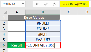 COUNTA Function in Excel 5-1