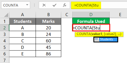 Count Formula with Name Box - 1