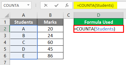 Count Formula with Name Box - 2