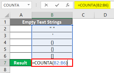 COUNTA Function in Excel 7-1