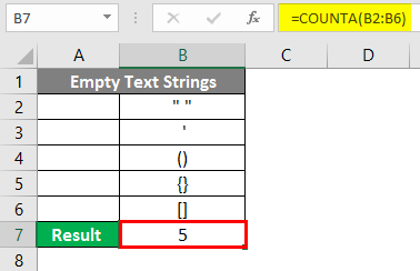 COUNTA Function in Excel 7-2