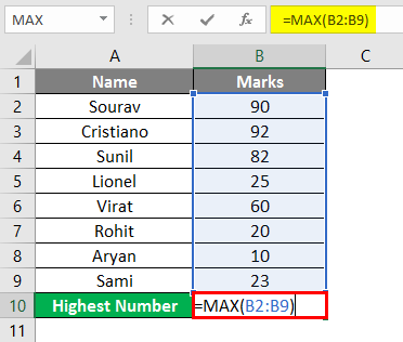 MAX Function Using Reference 2