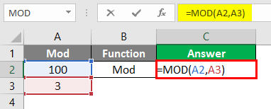Excel Calculations -mod function 2