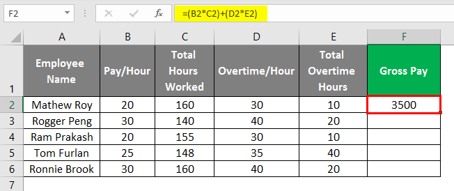 payroll in excel 1-5