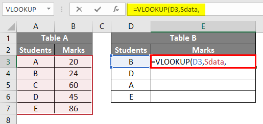 VLOOKUP with Name Box - 3