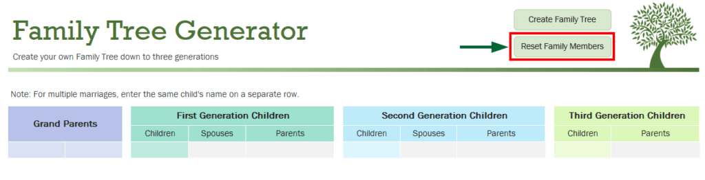 Using In-Built Family Tree Step 6