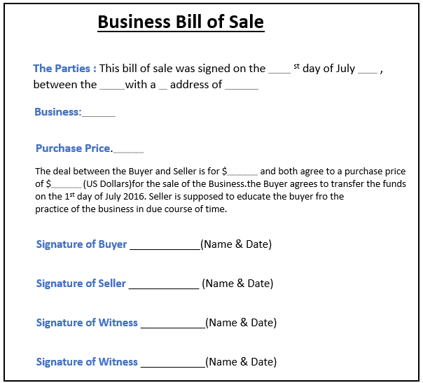 Bills of Sales Example -4