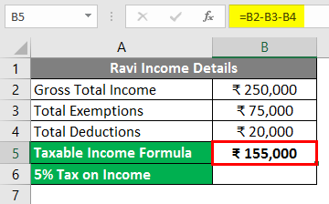 Calculate income tax in excel 1-4