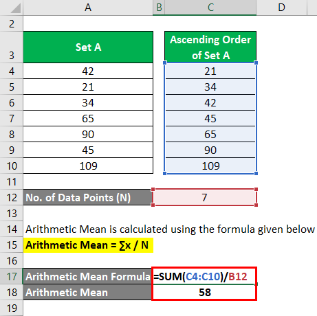 Central Tendency Formula Example 2-3