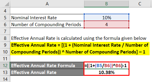 Effective Annual Rate Formula Example 2-2