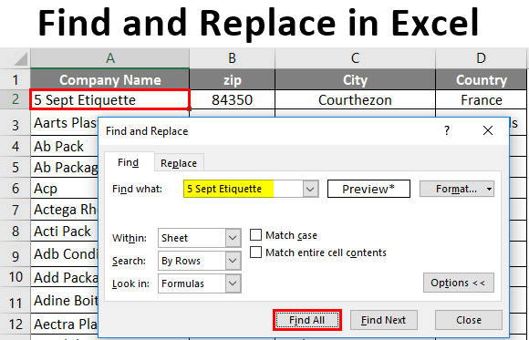 How To Find And Replace Data In Excel 2010 Youtube Riset
