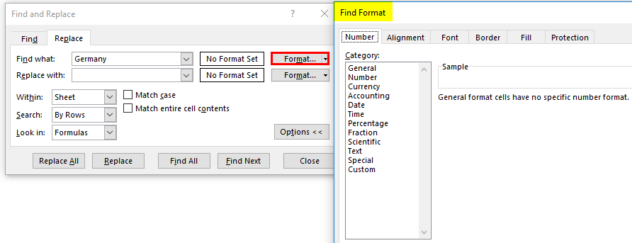 select format data