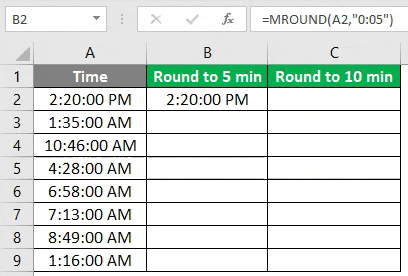 MROUND in excel 2-4