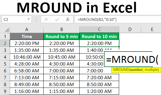MROUND in Excel