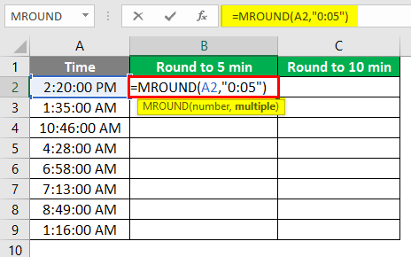 MROUND in excel 2-2