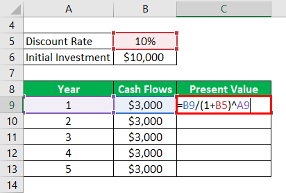 Calculation of Present Value