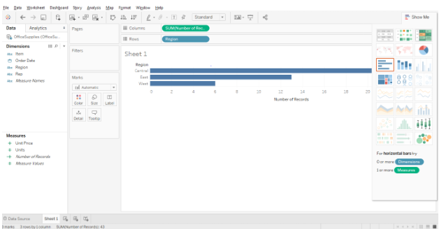 Funnel Chart In Tableau - Number of records