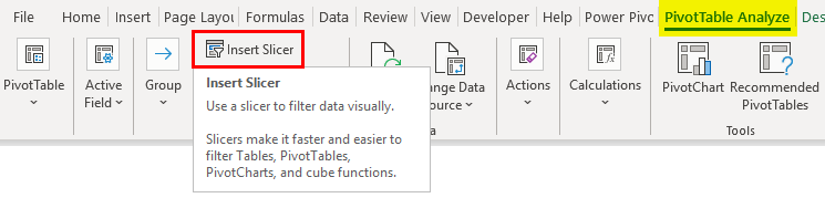 Addition of Slicers 4-1