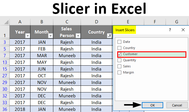 Slicer in Excel