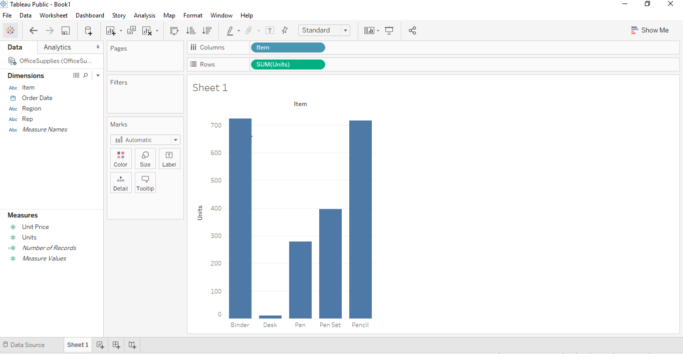 Stacked Bar Chart in Tableau 4