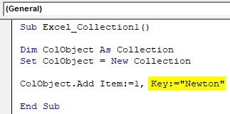 VBA Collection Example 1-7