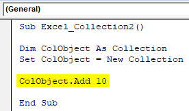 VBA Collection Example 2-3