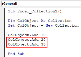 VBA Collection Example 2-4