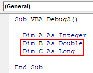 VBA Debug Print Example 2-6