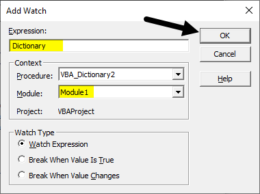Add Watch Window Box