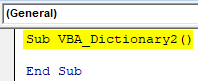 VBA Dictionary Example 1-4