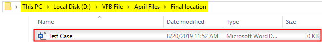 VBA Final Output of Copy file
