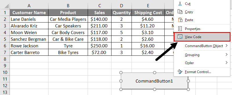 VBA OFFSET Example 1-4