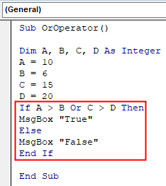 VBA Operator Example 5.3