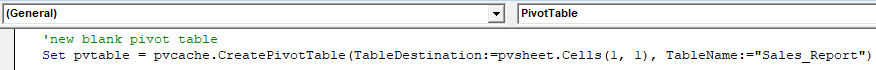 VBA Pivot Table Example 1-12
