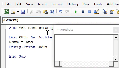 VBA Randomize Example 1-7