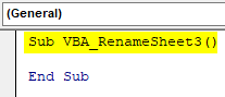 VBA Rename Sheet Example 4.1