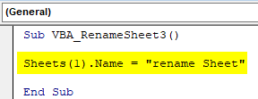 VBA Rename Sheet Example 4.2