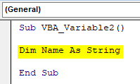 VBA Variable Declaration Example 2.2