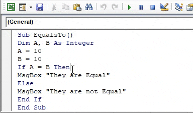 VBA operator 1